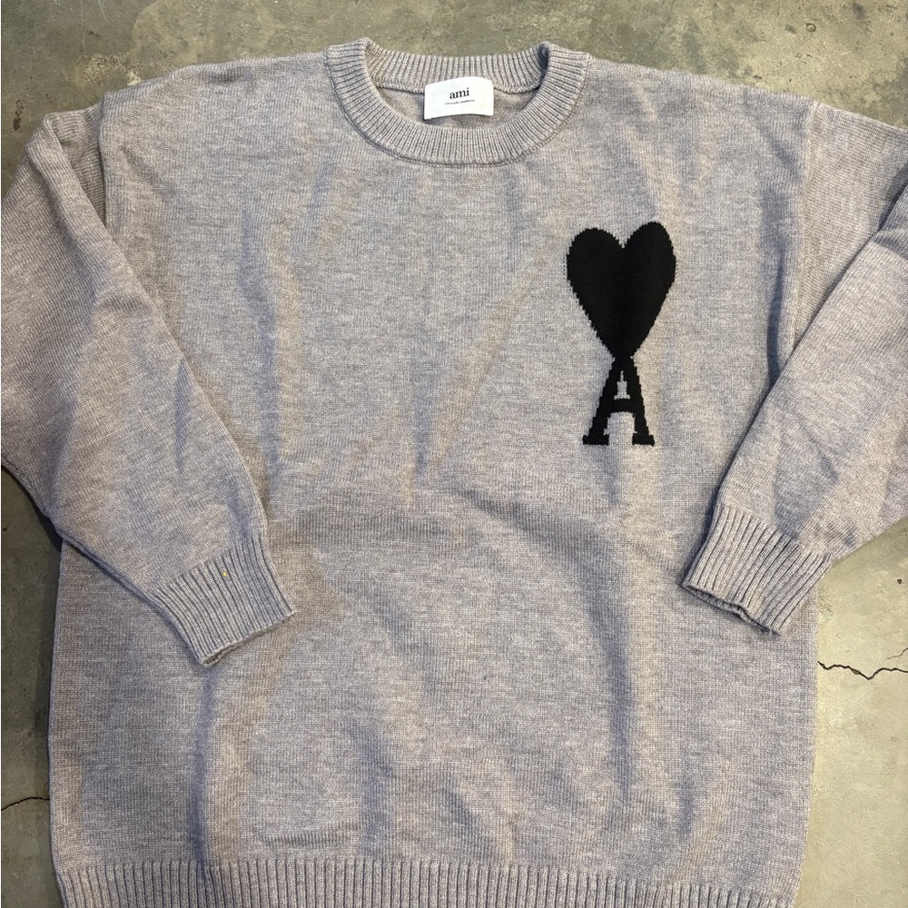 Ami Heather Gray Knitwear